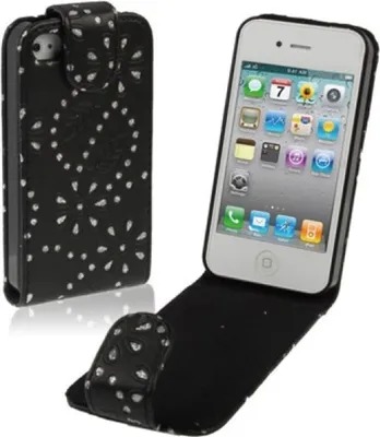 Produktbild von Schutzhülle Handy Case für Handy Apple iPhone 4 / 4s Strass schwarz