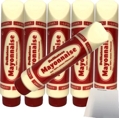Produktbild von Luvat Delikatess-Mayonnaise 6er Pack (6x875ml Tube) + usy Block