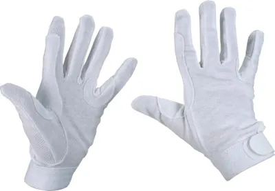 Produktbild von Reithandschuhe Baumwolle Jersey Gr. S weiß