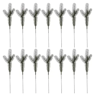 Produktbild von 24 Stück Künstliche Kiefernzweige und Künstliche Kiefernnadeln für Weihnachtsbaumdekoration, Girlanden und Kränze, DIY-Bastelarbeiten, Langlebig und Bruchfest
