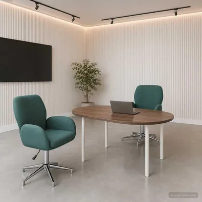 Produktbild von Möbel Bürostühle 2 Stk. 54 x 58 x 90 cm Dunkelgrün Stoff - Bürostühle CC399