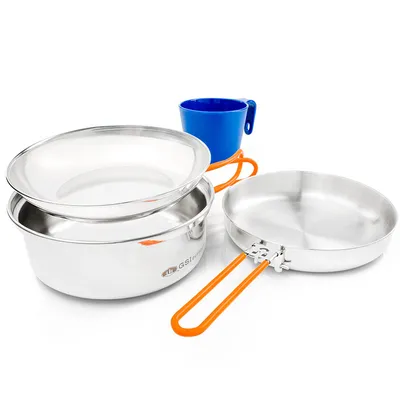 Produktbild von GSI Outdoors Glacier Edelstahl 1 Person Mess Küchenutensilien-Set für Erwachsene, Unisex, Mehrfarbig, Einheitsgröße