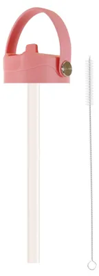 Ersatzdeckel mit Strohhalm für 500 ml Edelstahlflasche, rosa