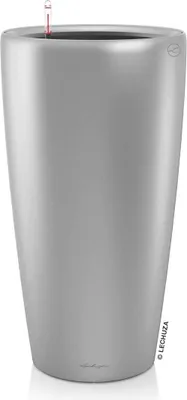 Obrázek produktu pro Lechuza Samozavlažovací květináč Rondo Premium 32 cm, stříbrná