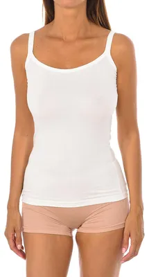 Imagen del producto de Camiseta interior de bambú para mujer, modelo Q703, con tirantes finos