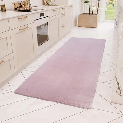 Obrázok produktu pre Carpetsale24 Prateľný koberec s krátkym vlasom, protišmykový a mäkký, moderný jednofarebný dizajn do obývacej izby a spálne, rozmery: 80 x 250 cm