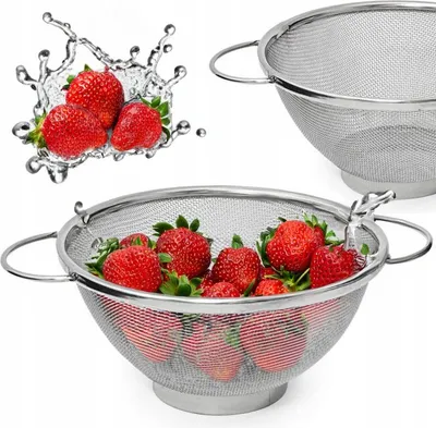 Zdjęcie produktu dla Cedzak Kuchenny Sitko Durszlak z Uchwytami 23cm do Odcedzania