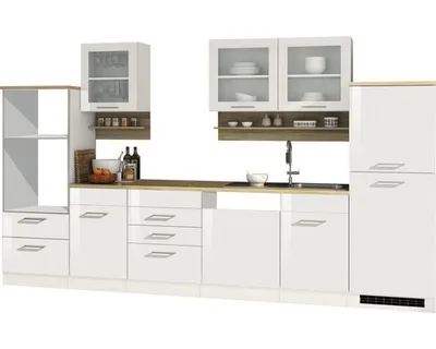 Obrázok produktu pre Kuchynský blok so spotrebičmi Optifit Luca932 210 cm farba čela biela matný farba korpusu biela matný
