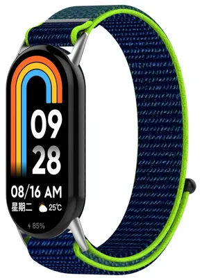 Produktbild von Für Xiaomi Smart Band 10 / 9 / 9 NFC Elastisches Design Nylon Klettverschluss Sport Arm Band M2