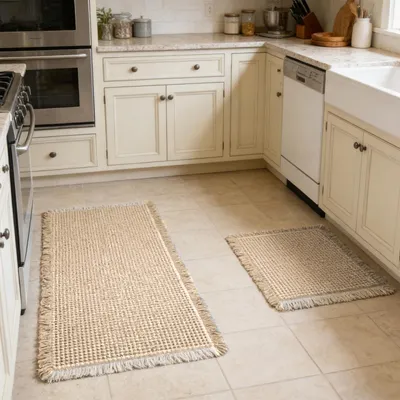 Image de Elzusha - Ensemble de tapis de bain, antidérapant et à séchage rapide, couleur marron