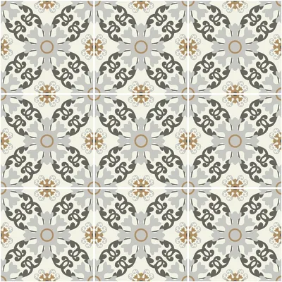 Image de Autocollants imitation carrelage pour la cuisine et la salle de bain – 9 autocollants imitation azulejos en ciment brun – 9 autocollants de 15 x 15 cm