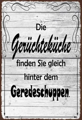 Produktbild von vianmo Holzschild 30x20 cm Gerüchteküche Geredeschuppen Dekoration