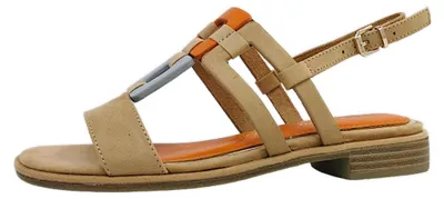 Image de Sandales de plage pour femmes Marco Tozzi, couleur beige, style décontracté