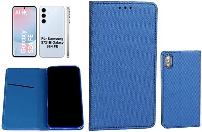 Produktbild von BookCase - Samsung Galaxy S24 FE - SMART DIARY navy blue