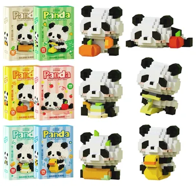 Produktbild von 6-teiliges Panda Bauklötze Set für kreative Spielerfahrung