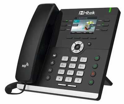 Produktbild von Tiptel Htek UC923, IP-Telefon, Schwarz, Kabelgebundenes Mobilteil, Tisch/Wand, Im Band, SIP-Info, 6 Zeilen