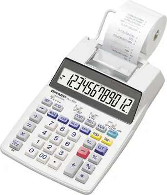 Produktbild von SHARP EL-1750V Tischrechner druckend lichtgrau