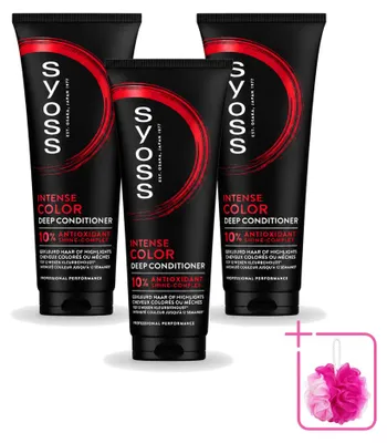 Image de 3 x Après-shampooing intense pour cheveux colorés Syoss - 250 ml - Pack économique - 3 pièces