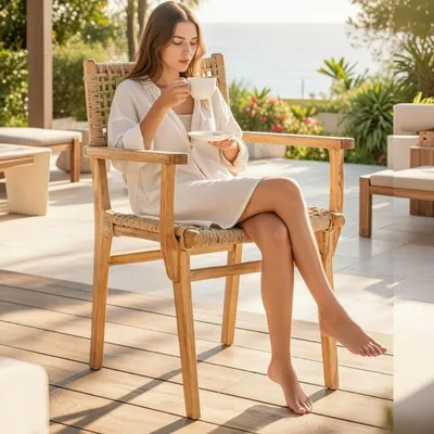 Obrázok produktu pre Elegantná drevená záhradná stolička na balkón, terasu a do záhrady