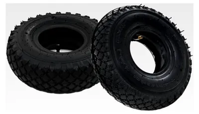 Produktbild von 2 Reifen und 2 Schläuche 3,00-4 260x85 Gummi für Bollerwagen und Sackkarren