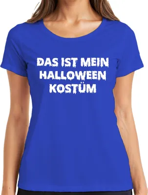 Zdjęcie produktu dla To jest mój kostium na Halloween Śmieszne powiedzenie Przebranie Straszna koszulka damska, niebieski, 3XL