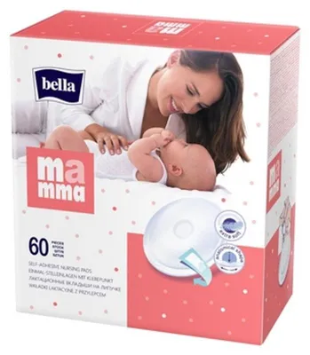 Produktbild von Stillpads Bella Mamma Wiederverschliebare Stilleinlagen mit Haftstreifen, 60 Stck