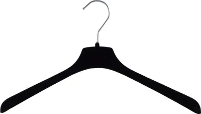 Produktbild von Samt Kleiderbügel für Blusen und Hemden 45 cm schwarz NEU 15 Stück