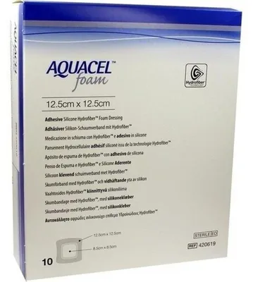 Produktbild von AQUACEL Foam adhäsiv 12,5x12,5 cm Verband