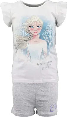 Produktbild von Disney Die Eiskönigin Elsa Kinder kurzarm Pyjama – Weiß / 110