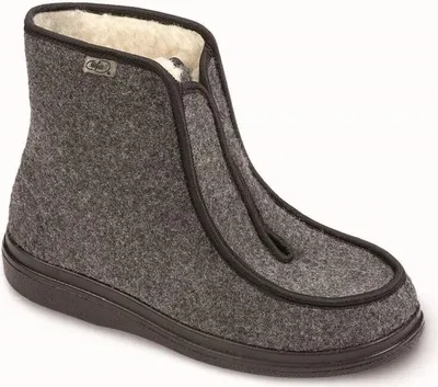 Produktbild von BEFADO Herren  Hausschuhe Hüttenschuhe Schafswolle Grau 45