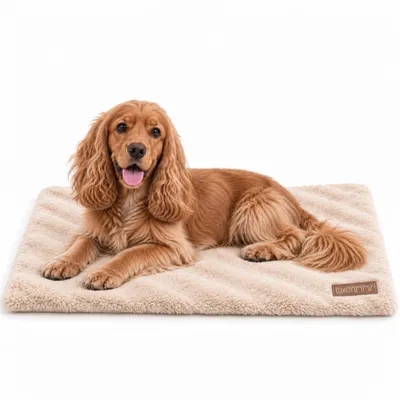 Produktbild von Hundebett Flauschige - Hundematte Waschbar - Rutschfest Plüsch L 90x65cm