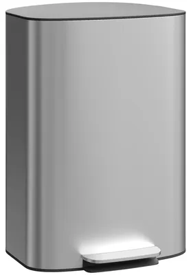 Produktbild von 50-Liter-Kš¹chenabfalleimer, Treteimer, herausnehmbarer Inneneimer, Deckel mit Soft-Close-Funktion, 45,1 x 36,5 x 62,6 cm, grau
