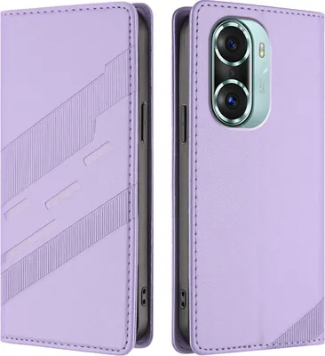 Obrázek produktu pro Pouzdro pro Honor 60 Pro,Polyuretankožené peněženkové pouzdro s přihrádkou na karty a funkcí stojánku Violett