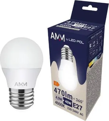 Produktbild von Glühbirne AMM-E27-G45-4,9W-DW