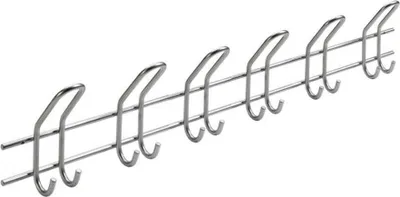 Produktbild von WALTECO Hängeschiene 795x142mm 6 Doppelhaken, grau