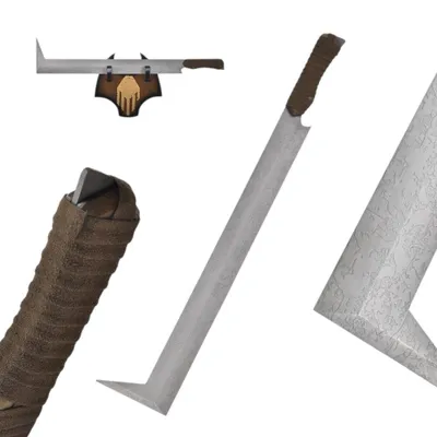 Produktbild von Fantasy Deko Säbel 81 cm mit Wandhalterung | Gaming Zimmer Anime Cosplay Büro Wohnzimmer Sammler Deko JT6285