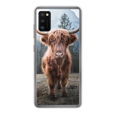 Produktbild von MuchoWow® Handyhülle Schutzhülle Hülle für Samsung Galaxy A41 Schottischer Hochländer - Kuh - Tiere - Berg - Natur Silikon Softcase Handy Hülle - Mobiltelefon