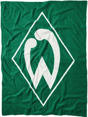 A green blanket with a white diamond logo and a white 'W' inside.