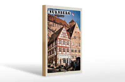 Produktbild von Holzschild Städte Nürnberg Deutschland Altstadt 20x30cm