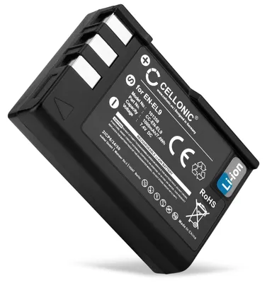 Image de CELLONIC 1x Batterie pour Appareil photo Compatible avec Nikon D3000, D5000, D40, EN-EL9 - (1000mAh, 7.4V)