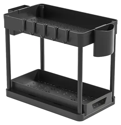 Obrázok produktu pre Omgoods – Výsuvná organizácia do kuchynskej skrinky s 2 úrovňami