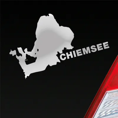 Produktbild von Auto Aufkleber Chiemsee See Deutschland Urlaub 10x6 cm Silber Sticker Heckscheibenaufkleber