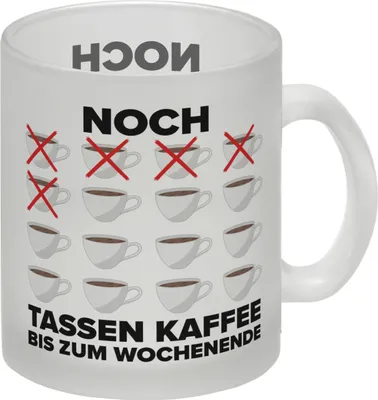 Produktbild von Noch so viele Tassen Kaffee bis zum Wochenende Glas Tasse für die Arbeit
