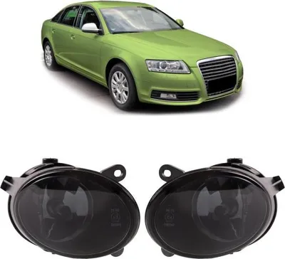 Obrázek produktu pro Sada mlhových světlometů H8 s čirým sklem v kouřovém odstínu, vhodná pro Audi A6 4F, 4F2, 4F5 (2004–2008)