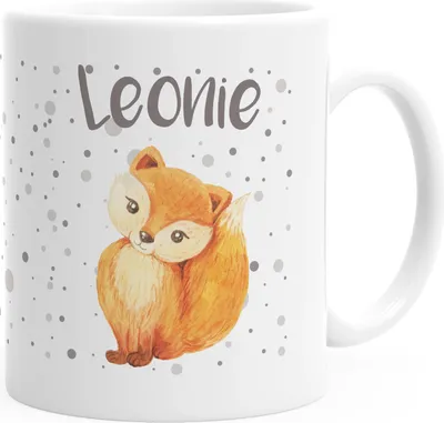 Produktbild von Namenstasse Fuchs Füchsin personalisierte Kaffee-Tasse mit Namen persönliche Geschenke Frauen Mädchen SpecialMe® weiß Keramik-Tasse