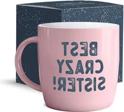 Produktbild von Kaffeebecher aus Keramik für Schwester, Geschenkidee zum Geburtstag, Weihnachten, Valentinstag, Muttertag
