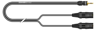 Productafbeelding van Stereo-splitsnoer SC-Onyx, 1 x 0,25 mm² | XLR / Mini-jack, HICON | 2,50 meter | zwart