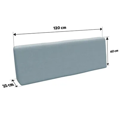 Immagine prodotto di POKAR Cuscini per pallet Cuscini per pallet sfoderabili Divano per pallet, Dimensioni: Cuscino dello schienale 120 x 40, Colore: Blu