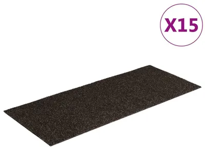 Zdjęcie produktu dla vidaXL Maty na stopnie samoprzylepne 15 szt. 60x25 cm ciemnobrązowe prostokątne