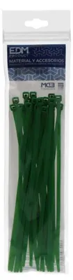 Zdjęcie produktu dla Opaski kablowe Edm, 4,8 x 380 mm, 25 sztuk, kolor: zielony. Zielone, uniwersalny rozmiar